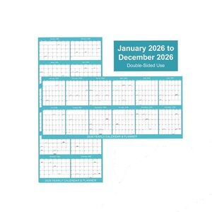 2026 Wall Calendar, Wet & Dry Erase Wall Calendar 12 Month Laminated Reversible
